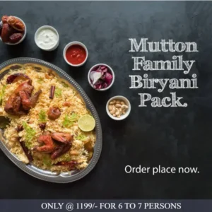 MUTTON FAMILY BIRYANI PACK(SERVES 6 TO 7)