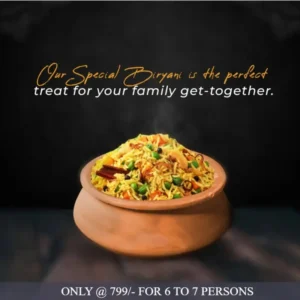 VEG DUM BIRYANI FAMILY PACK(SERVES 6 TO 7)